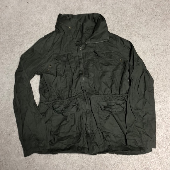 Olive Green Military Jacket - Picture 3 of 6